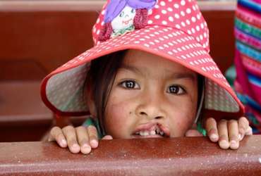 cute little girl wearing a hat